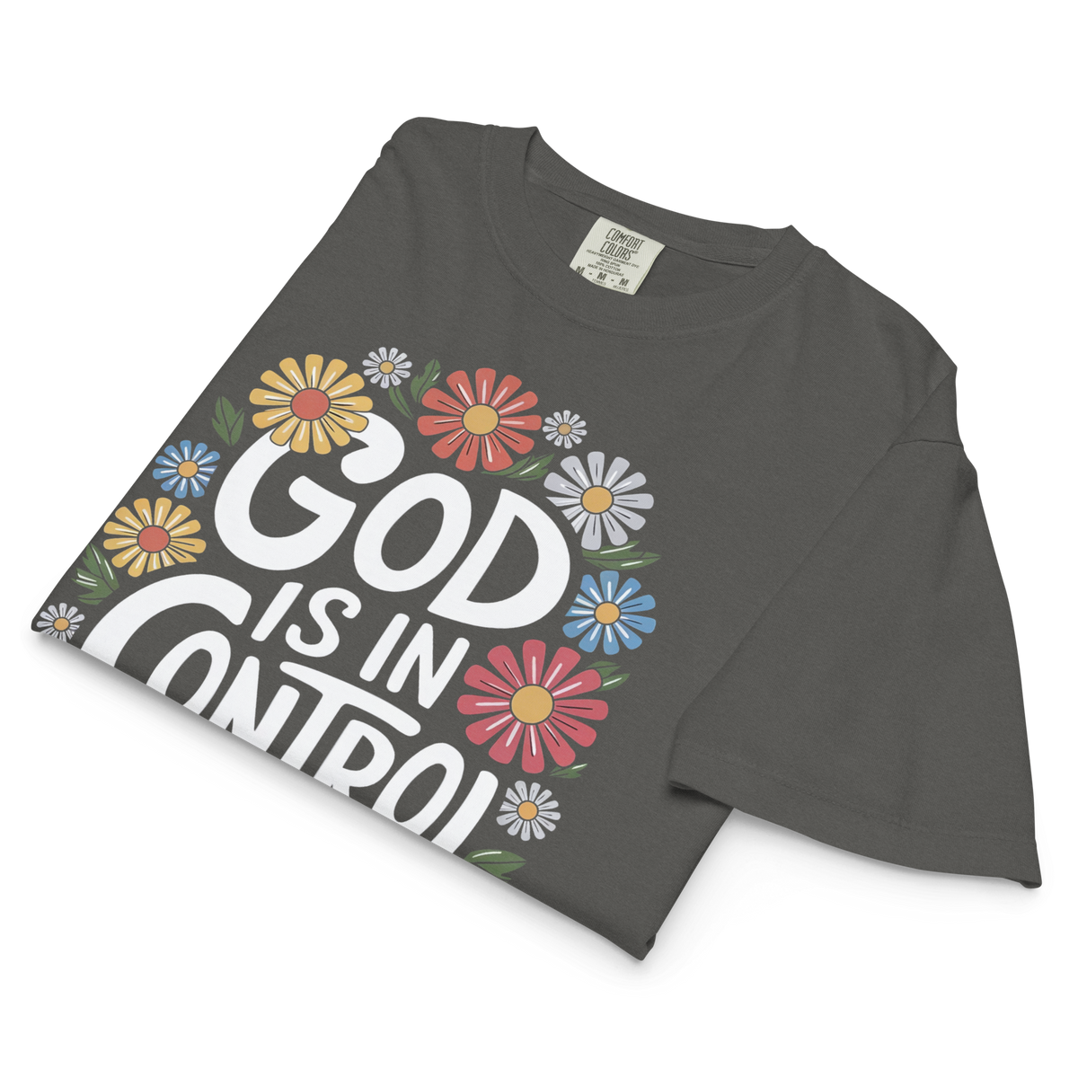 God Is in Control Women’s boxy tee